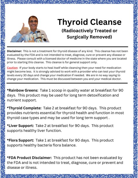 Thyroid Cleanse (Radioactively Treated Thyroid or Surgical Removal)-Guide