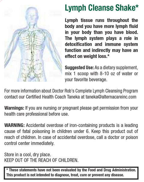 Clean Limph Dr. Rob's Lymph Cleanse Shake - Chocolate – AlternaCare Holistic Healthcare